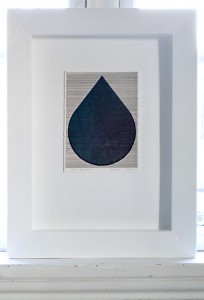 Drawing Blueish grey dropp framed